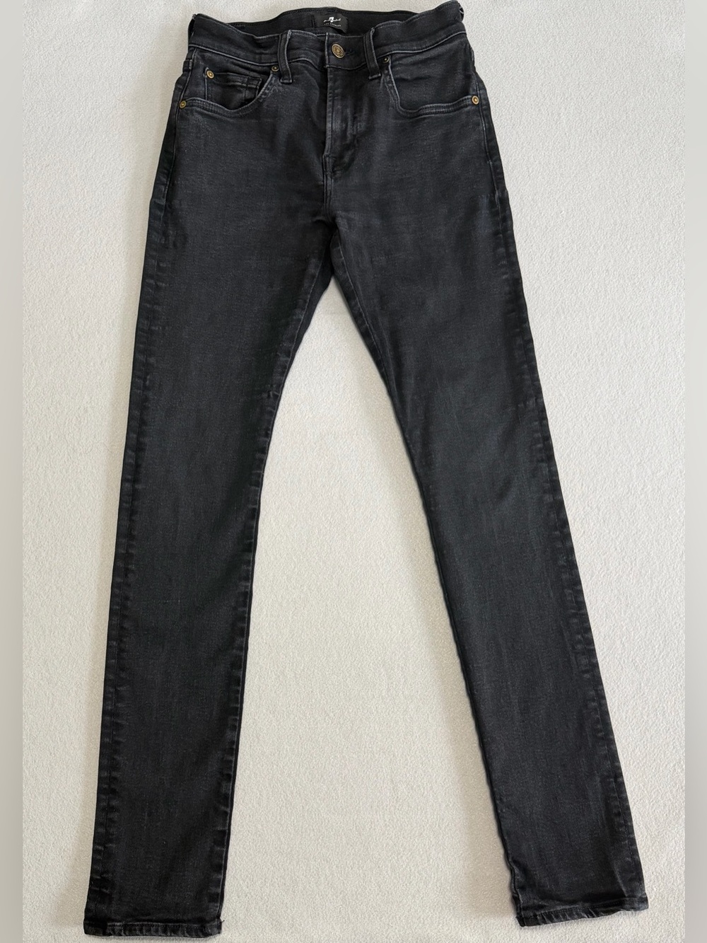 7 For All Mankind Paxtyn Jeans s30 Mens Black Skinny Stretch